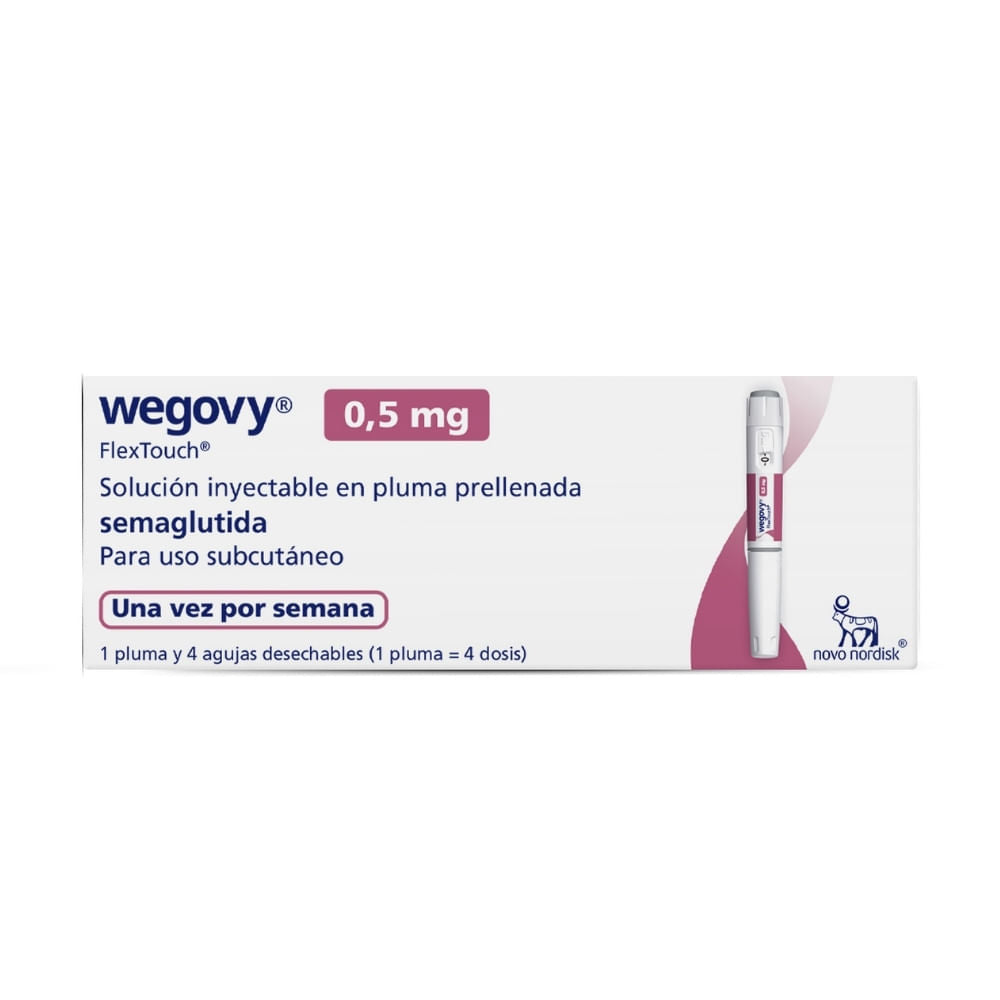 Wegovy Semaglutida 0,5mg Pluma Prellenada Caja x 1 Und