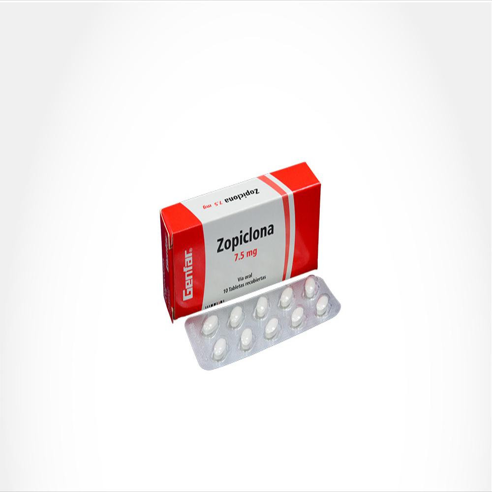 Zopiclona Genfar 7.5 mg Caja x 10 Tabletas